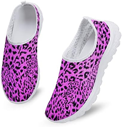 Dolyues Wandelschoenen effen bont voor instap mesh dames boho luipaard  tijger, gestreept, lage peetah damesschoenen meisjes, Luipaard in paars :  Amazon.com.be: Mode
