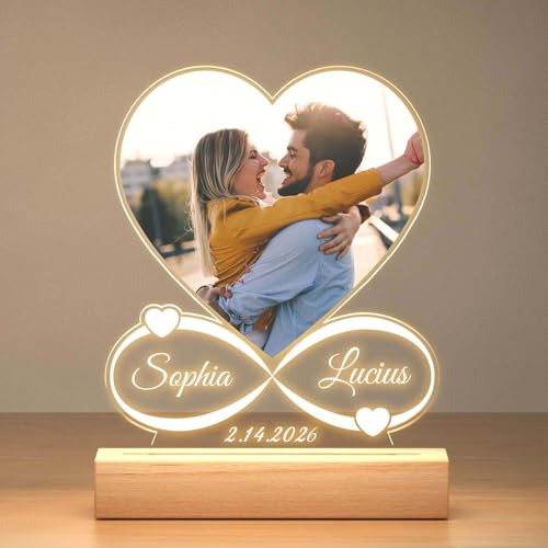 Custom Picture Frames, Personalized Photo Frame, Customized Picture Frames, Personalized Anniversary Valentines Day Gifts for Women Men Her Him Girlfriend Boyfriend Mom Dad Couple Baby Kid Family Pet