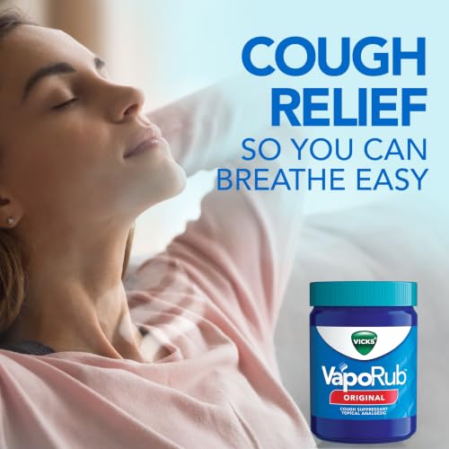 Vicks VapoRub, Original, Cough Suppressant, Topical Chest Rub & Analgesic Ointment, Medicated Vicks Vapors, Relief from Cough Due to Cold, Aches & Pains, 1.76oz - image 3