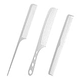 3 Stück Friseurkämme Metall Kamm Set Haarkamm Für Männer Stielkamm Frauen Antistatische Friseuraus Silber Feinzahnkämme Für Damen Herren Friseurbedarf Und Frisurendesign