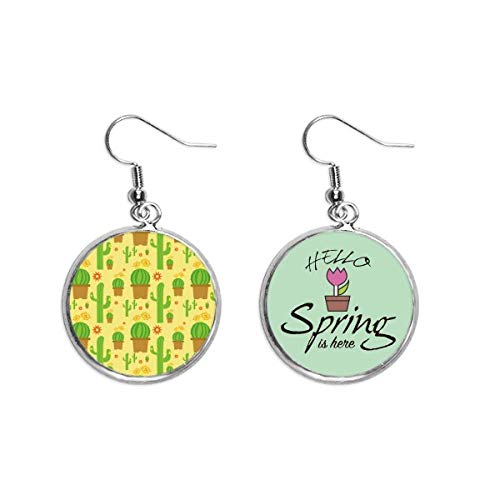 Pendientes de cactus decorativos para lucir en eventos de primavera