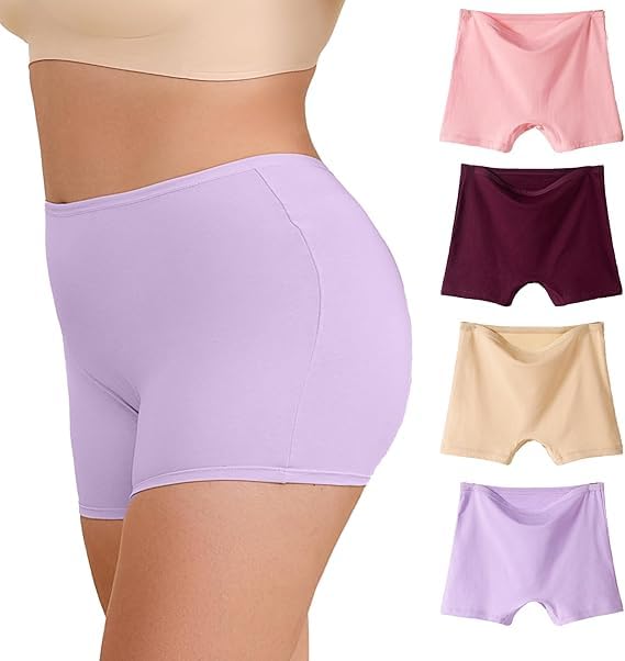 SunFlux® Ladies Seamless Briefs Comfortable Womens Seamless Stretch Boxer Pants Underwear Women Under Dress Short Underpants-picture-41