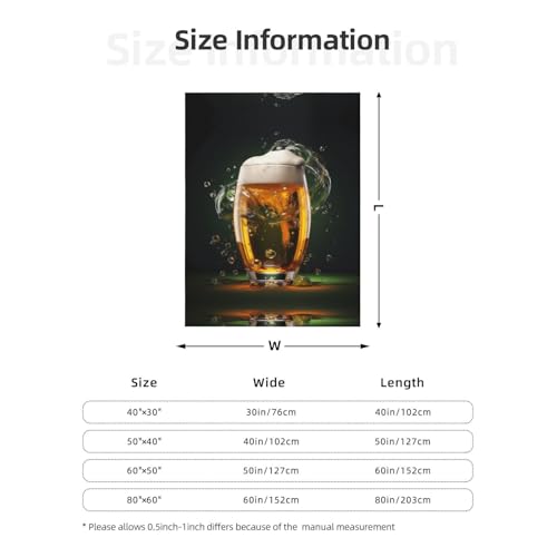 Couverture imprimée bière pour garder au chaud efficacement