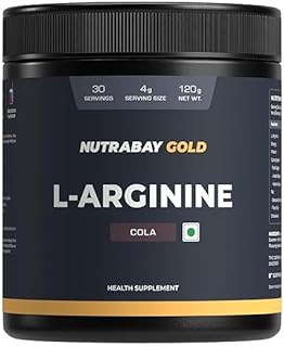 L-Arginine Supplement Cola Flavor, Pre Workout Amino Acid for Endurance, Muscle Building & Faster Recovery - Powder - 120g