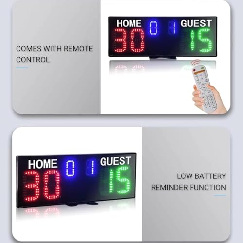 Tableau de bord électronique portable avec télécommande pour basket - 5