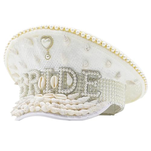 Chapeau de mariée strass capitaine fête d'anniversaire et boîte de nuit