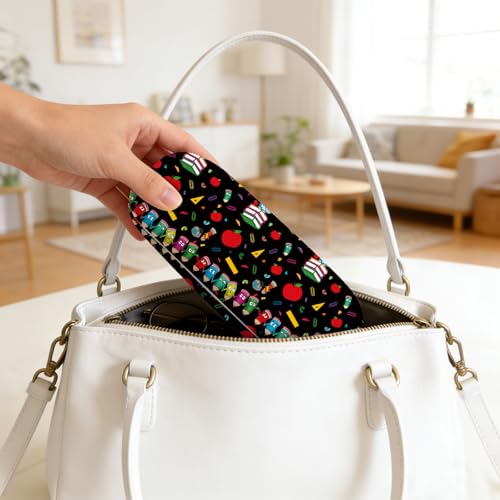 Image of Glasses Case Hard Shell,Portable Protective Eyeglasses Case, Eyeglass Holder Box with Cleaning Cloth,for Women Men