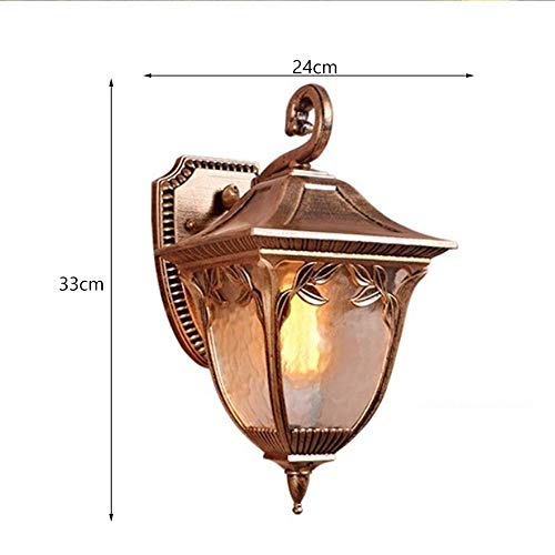 Lanterne murale extérieure antique avec culot E27 pour jardin et cour