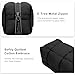 E-Tree Makeup Brush Bag Small Make up Pouch for Purse Quilted Cotton Cute Travel Size Toiletry Cosmetic Case Holder Organizer (Black)