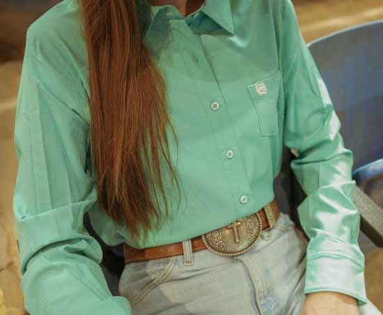 Cinch Womens Solid Long Sleeve Shirt - Image 4