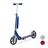 Fahrspaß: Stylischer Cityroller für Kinder ab 6 Jahren - In blauem Design mit verstellbarem Tragegriff