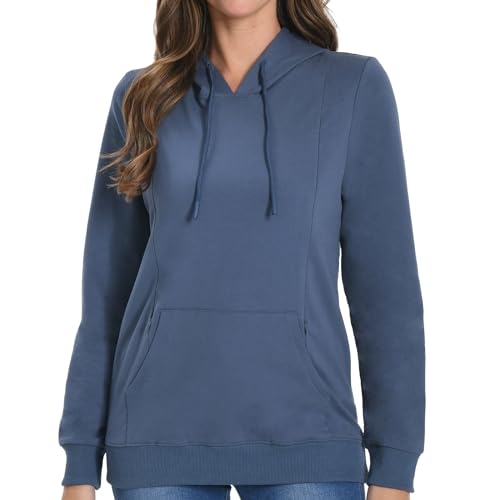 Image of Bearsland Women's Maternity Sporty Hoodie Breastfeeding Shirt Nursing Sweatshirt with Pockets