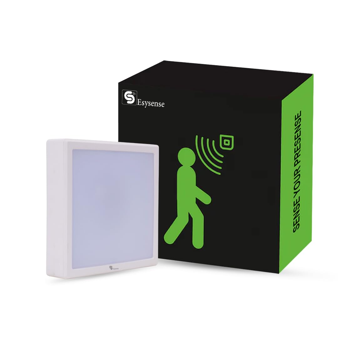 esysense inspire sensing ESYSENSE 15W Motion Sensor Square LED Surface Panel, Cool White Light (6500K), Motion Sensor Panel Light for Home Outdoor, Surface Mounted LED Down Light for Ceiling, Pack of 1 (ESY-L09SF)-picture-10
