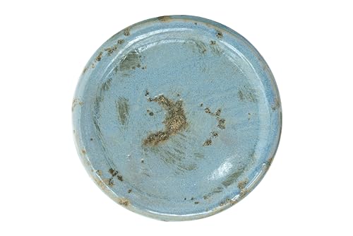 Image of Creative Co-Op Large Distressed Blue Terracotta Pillar Candle Holder,5.5 inch W x 6.5 inch H (Pack of 6)