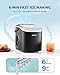 EUHOMY Countertop Ice Maker Machine with Handle, 26.5lbs Per Day, 9 Ice Cubes Ready in 6 Mins, Auto-Cleaning Portable Ice Maker with Basket and Scoop, for Home/Kitchen/Camping/RV (Black)