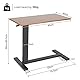 FATIVO Betttisch auf Rollen Höhenverstellbar, Computertisch Stehpult auf Rollen Tisch Holz Pflegetisch Krankentisch Beistelltisch Laptoptisch Sofatisch für Wohnzimmer Schlafzimmer 80x40x90cm, Braun