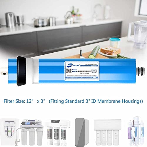 3012-400G Universal Replacement Ro Water Purifier Water Cartridge Compatible Fits Home Reverse Osmosis Water Purifier（ 0.0001 Micron ） #TOP2