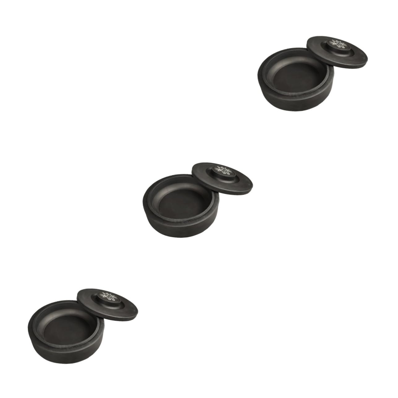 VILLCASE 3 pcs 4 ink stone dat veilig gemaakt premium harsmateriaal outdoor lawn ornaments traditional calligraphy accessory black inkstone decorations Material product round Accessories