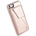 iPhone 6 Plus Card Holder Case, ZVEdeng iPhone 6 Plus Wallet Case for Women, Durable Shockproof iPhone 6s Plus Wallet Cover with Credit Card Slot for iPhone 6 Plus / 6s Plus (5.5inch) - Rose Gold