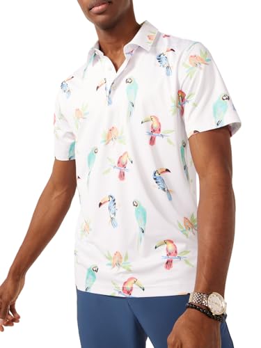 Chubbies Mens The Dude Where's Macaw (Performance Polo)