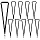 Weysoo Schlüsselbänder mit Kartenhalter, 10 Stück Umhängebänder Nylon Bunt Schlüsselband mit Drehbarem Metallclip für Ausweise (Black)
