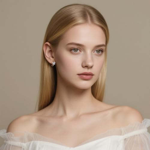 Reffeer Solid 925 Sterling Silver CZ Bow Hoop Earrings for Women Teens Cute Bow Earrings Huggie2