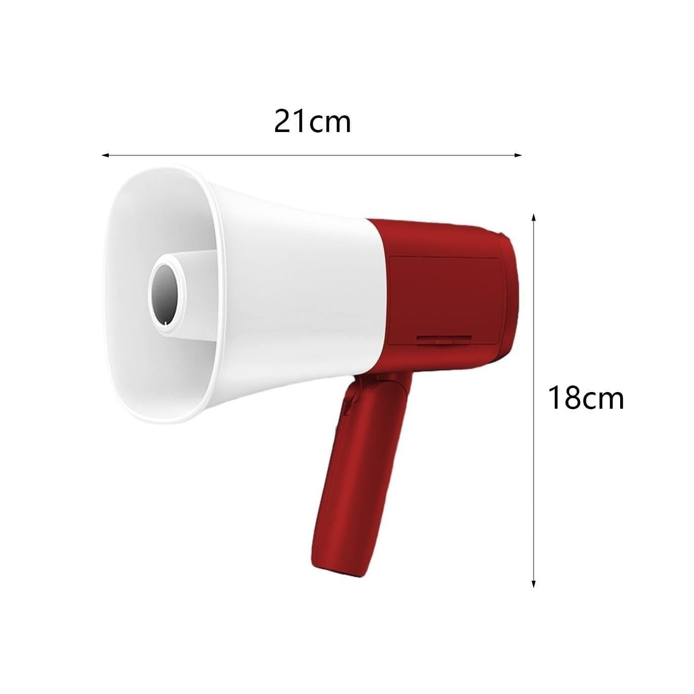 Głośnik Megafonowy Przenośny Głośnik Megafonowy, Przenośny Wzmacniacz, Megafony Dla Trenerów Cheerleaderek Megafon Bullhorn(Rot)