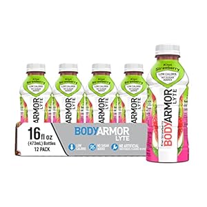BODYARMOR LYTE Sports activities Drink Low-Calorie Sports activities Beverage, Kiwi Strawberry, Pure Flavors With Nutritional vitamins, Potassium-Packed Electrolytes, Good For Athletes, 16 Fl Oz (Pack of 12)