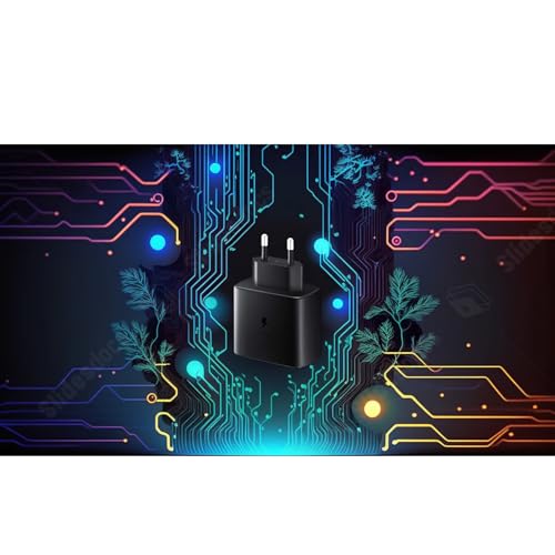 Image of Original 45WT Charger with Type C Cable Compatible with Samsung S21 FE | Black