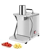 Cortadora y trituradora eléctrica Comercial de Frutas y Verduras de Modo Dual, procesadora automática de Alimentos para Cebolla, Patata, Calabaza, Zanahoria y jamón en Cubos.