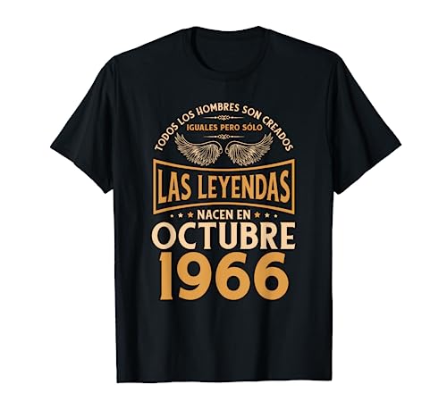 Cumpleaños Hombre Regalos Las Leyendas Octubre 1966 Camiseta