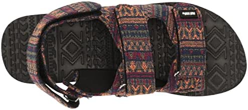 MUK LUKS Women's Wave Curl Sandals, Green Multi, 7 | Image 4
