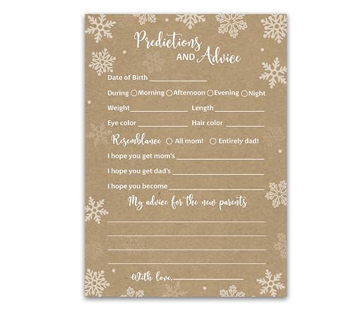 Cartes de prédiction baby shower et vœux nouveaux parents pour jeu de révélation du sexe