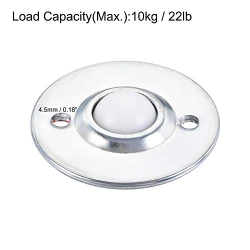Roulement à billes 16 mm nylon type bride de transmission uxcell charge 10 kg lot de 6