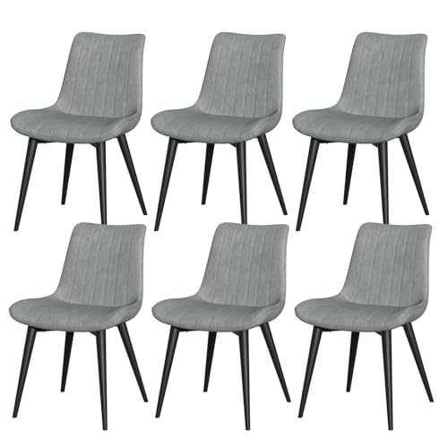 JMGJOY Chaises de Salle à Manger Lot de 6, Chaise de Cuisine Assise rembourrée en Similicuir...