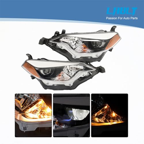 Image of LABLT Halogen Headlight Left and Right Side Assembly Replacement for 2014 2015 2016 Corolla Headlight Pair Driver and Passenger Headlamps