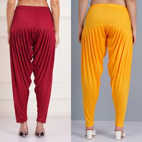 Image of Buy That Trendz Patiala Salwar for Women Relaxed Fit Viscose Patiyala Salwar Harem Bottom Pants