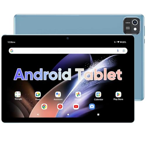 Android 13 Tablet, 10.1 Inches, 6 GB RAM, 64 GB ROM, 1 TB Expansion, Tablet with T310 Quad Core, IPS Touchscreen, 1280 x 800, 6000 mAh, Bluetooth, Dual Camera, GMS, WiFi (Blue)