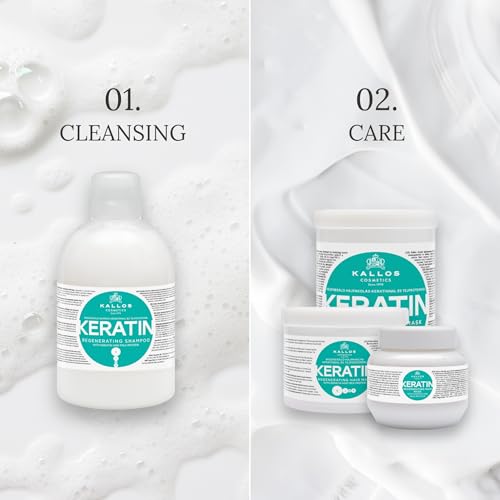 Kallos KJMN Keratin Hair Mask for Dry & Damaged Hair 1000ml - Image 6