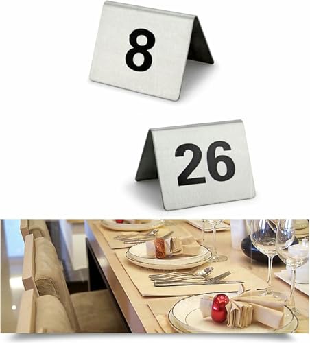 Numéro de table en acier inoxydable élégant et durable pour réception - 7