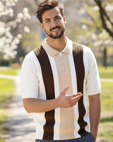 Image of AUSK Men Printed Polo Neck Cotton Blend T-Shirt (Regular Fit, Half Sleeve) || Tshirts for Mens