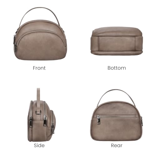 Image of HESHE Genuine Leather Crossbody Bags for Women Small Shoulder Purses