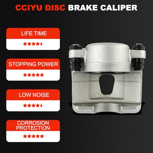 Image of cciyu Front Right Disc Brake Caliper Assembly w /o Bracket 184390 For Ford | For Bronco,For E-150,For E-150 Club Wagon,For E-150 Econoline,For E-150 Econoline Club Wagon,For Econoline,For F-150