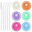Colorful Lids with Straws