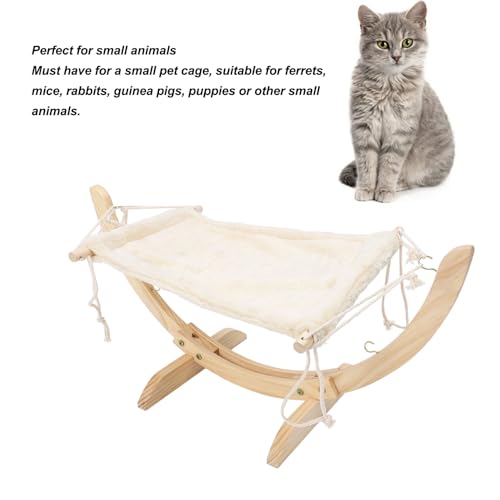 Rede Elevada do Gato, Rede de Madeira do Gato para o Animal de Estimação Pequeno do Cão do Filhote d