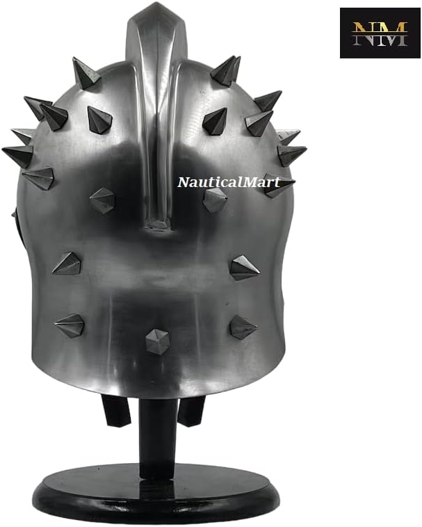 NauticalMart Greek Muscle Armour Cuirass with Gladiator Helmet, Armor Shield & Roman Belt Knight Costume Meridians Breastplate Armour LARP Halloween Costume
