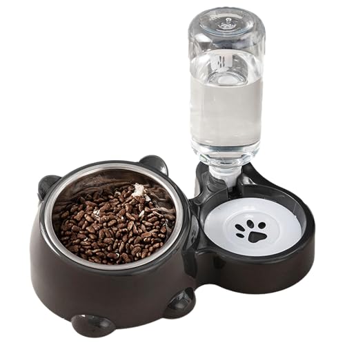 Set di ciotole per acqua, doppie per cani e gatti con distributore d'acqua, dispenser per cibo per animali domestici, mangiatoia