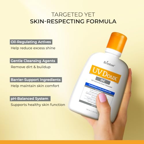 Image of UV Doux OC Face Cleanser for Oily & Acne-Prone Skin | With Encapsulated Salicylic Acid, Glycolic Acid & Sodium PCA | Unclogs Pores, Controls Oil & Improves Skin Texture | Dermatologist-Tested - 125ml