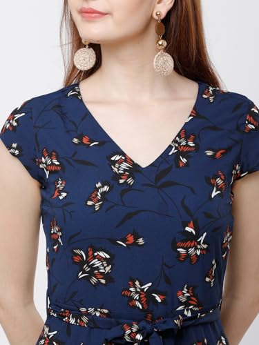 Image of Tokyo Talkies Women's Short Sleeves V-Neck Printed Dresses | Stylish Dresses | Casual Dresses