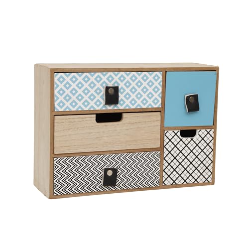 Homoyoyo Schreibtisch-Organizer Aus Holz – Mit Schublade & Glastüren, Retro-Design, Kaffee-Farbe – Für Make-up & Bürobedarf!